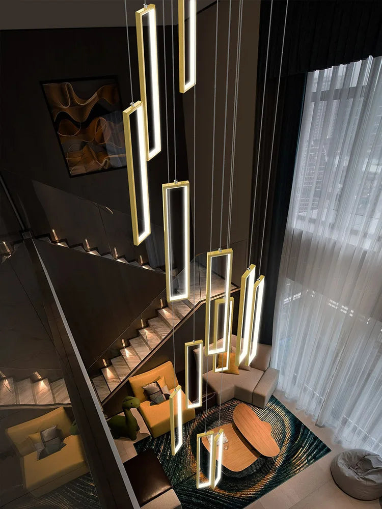 Lustres minimalistes pour escaliers