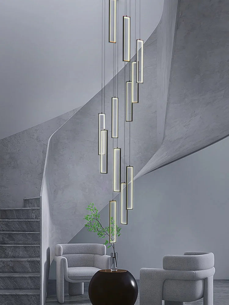 Lustres minimalistes pour escaliers