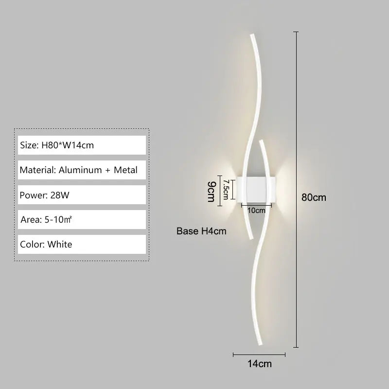 Applique Murale LED Intérieure Design Nordique