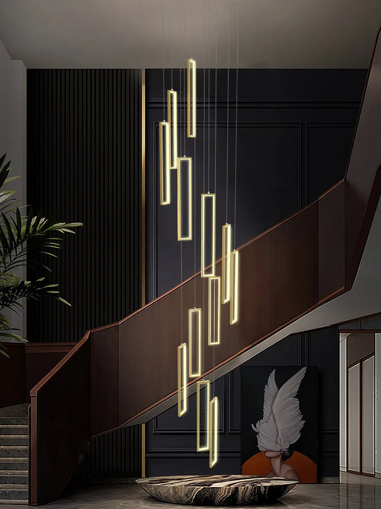 Lustres minimalistes pour escaliers