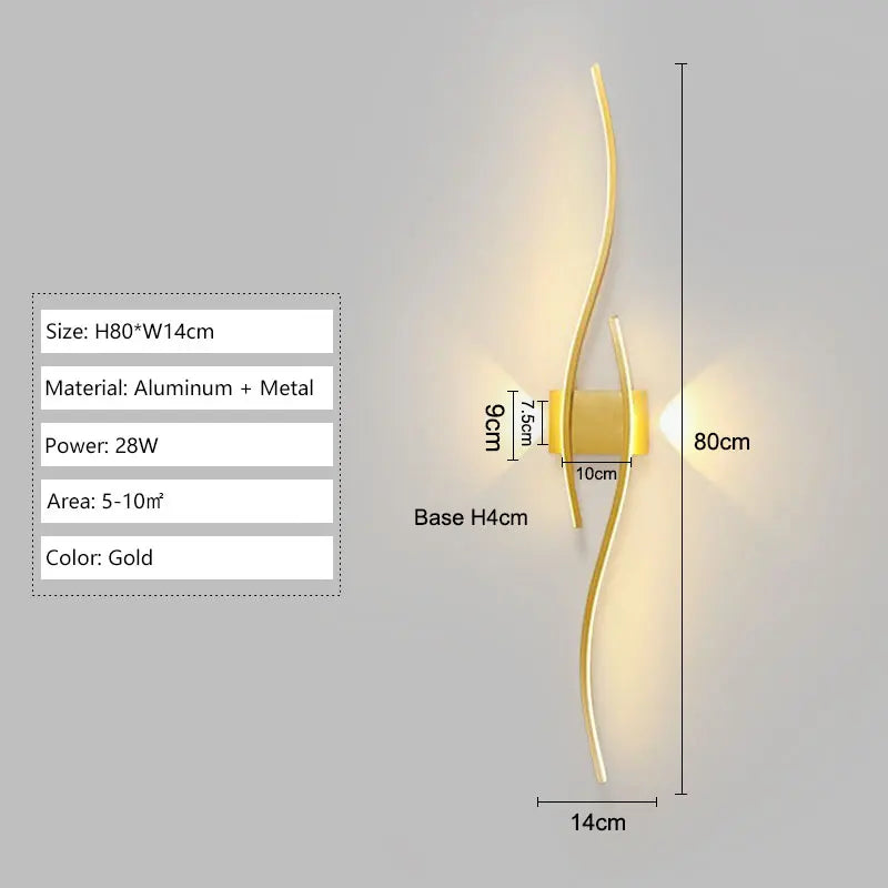 Applique Murale LED Intérieure Design Nordique