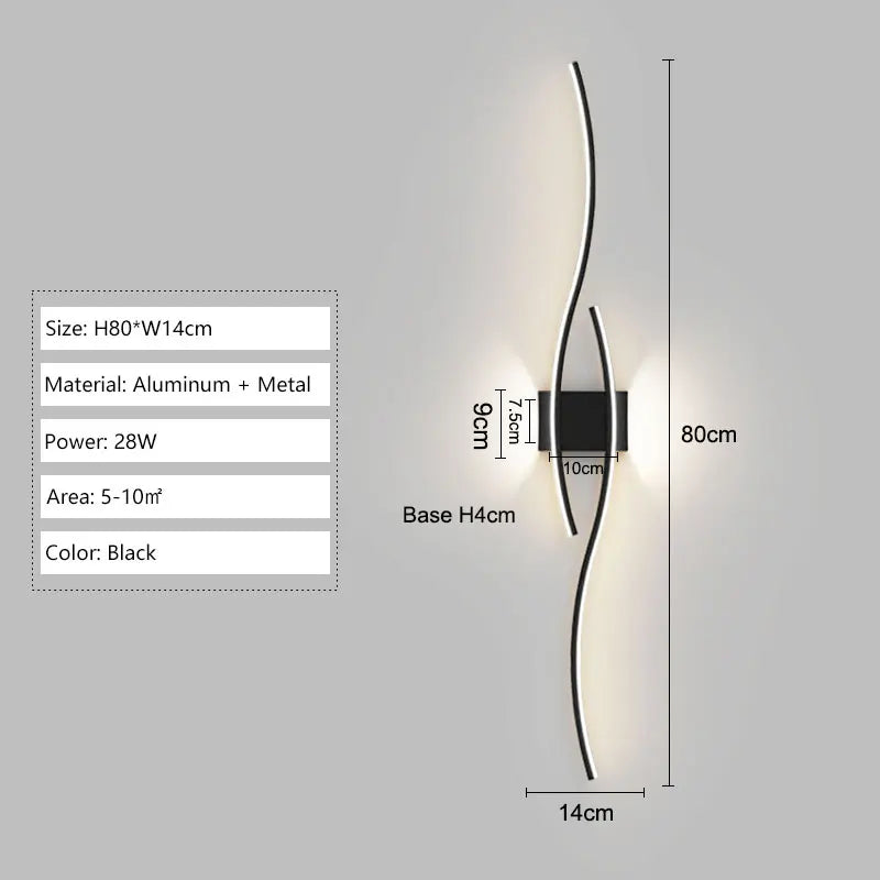 Applique Murale LED Intérieure Design Nordique